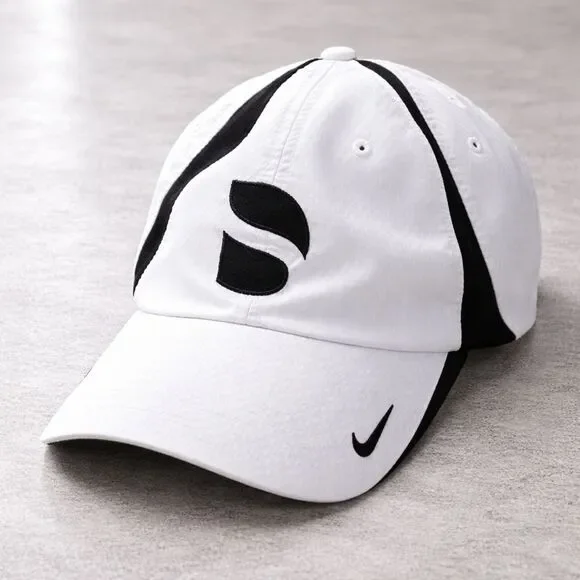 Nike D Dad Men's White Athletic Baseball Cap Embroidered Adjustable Golf Hat - Picture 1 of 9